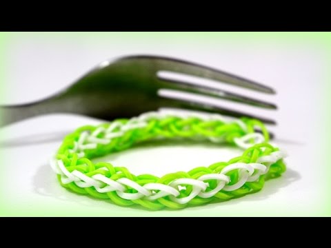 DIY Loom Bands German | Make your own bracelet without Rainbow Loom using a fork | DIY ideas German