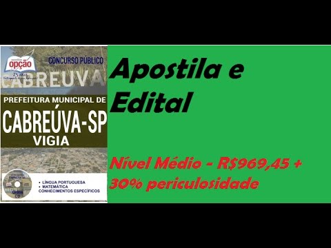 Apostila do Concurso Vigia Prefeitura Cabreúva 2017