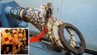 Woodturning - Segmented Chaos Vase (~1500 pieces)