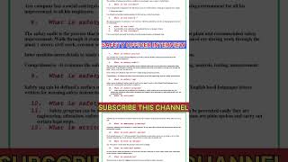Safety officer interview questions and answers #safety #fire #trending #shorts
