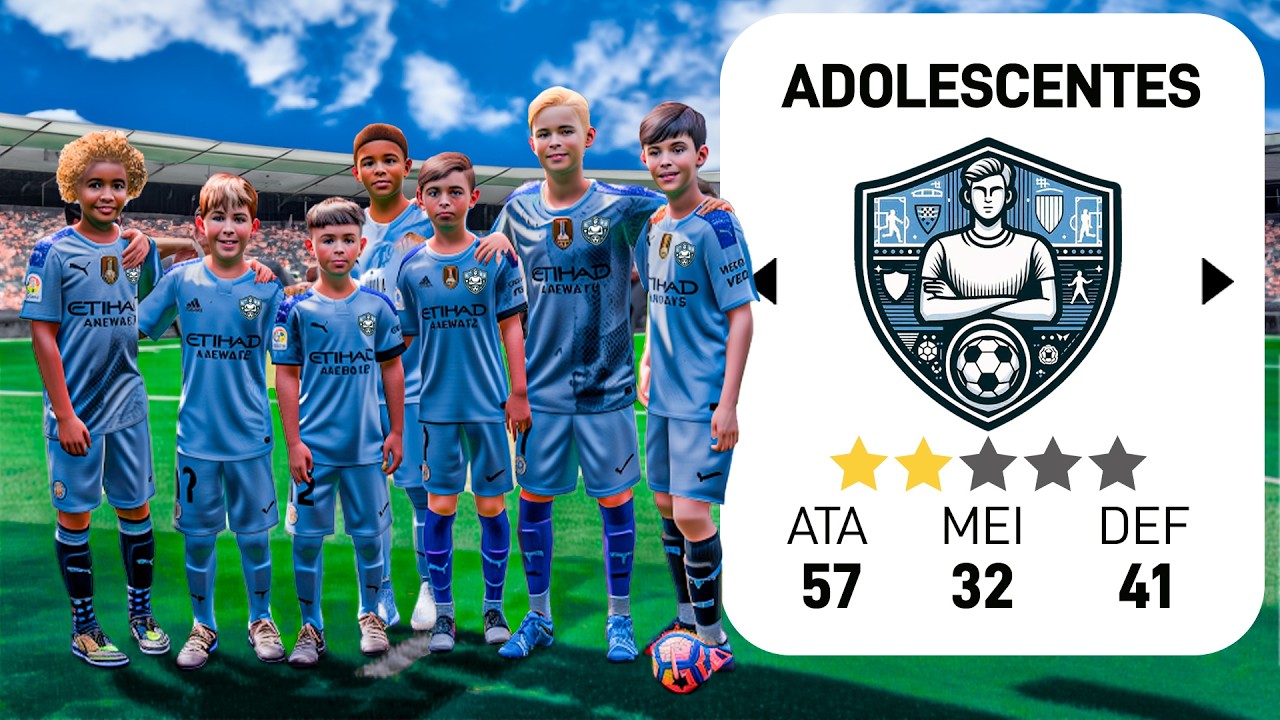 MONTEI 1 TIME SÓ de ADOLESCENTES no FC 25 e JOGUEI por 10 ANOS!