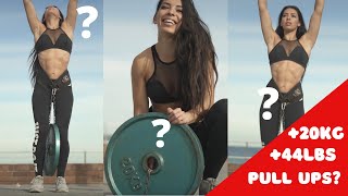 Female Pull ups with +20kg Weights? | Bondi Outdoor Gym