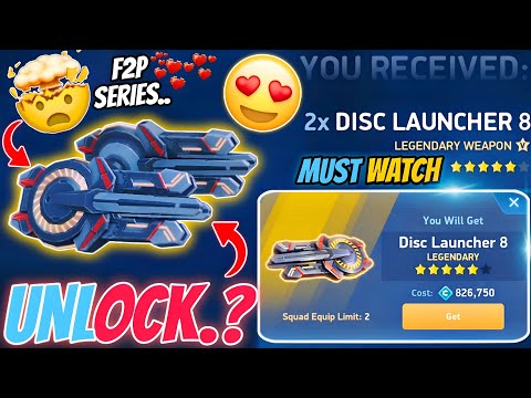 "DISC LAUNCHER 8" UNLOCKED!! 😍😱 || F2P || Legendary Weapon Unlock - Mech Arena