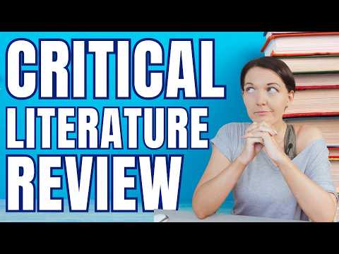Critical literature review – how to do it well!