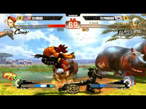 "BBR" USF4 AT CEO2016 - EG KBRAD vs TS POONGKO  (1080p HD)