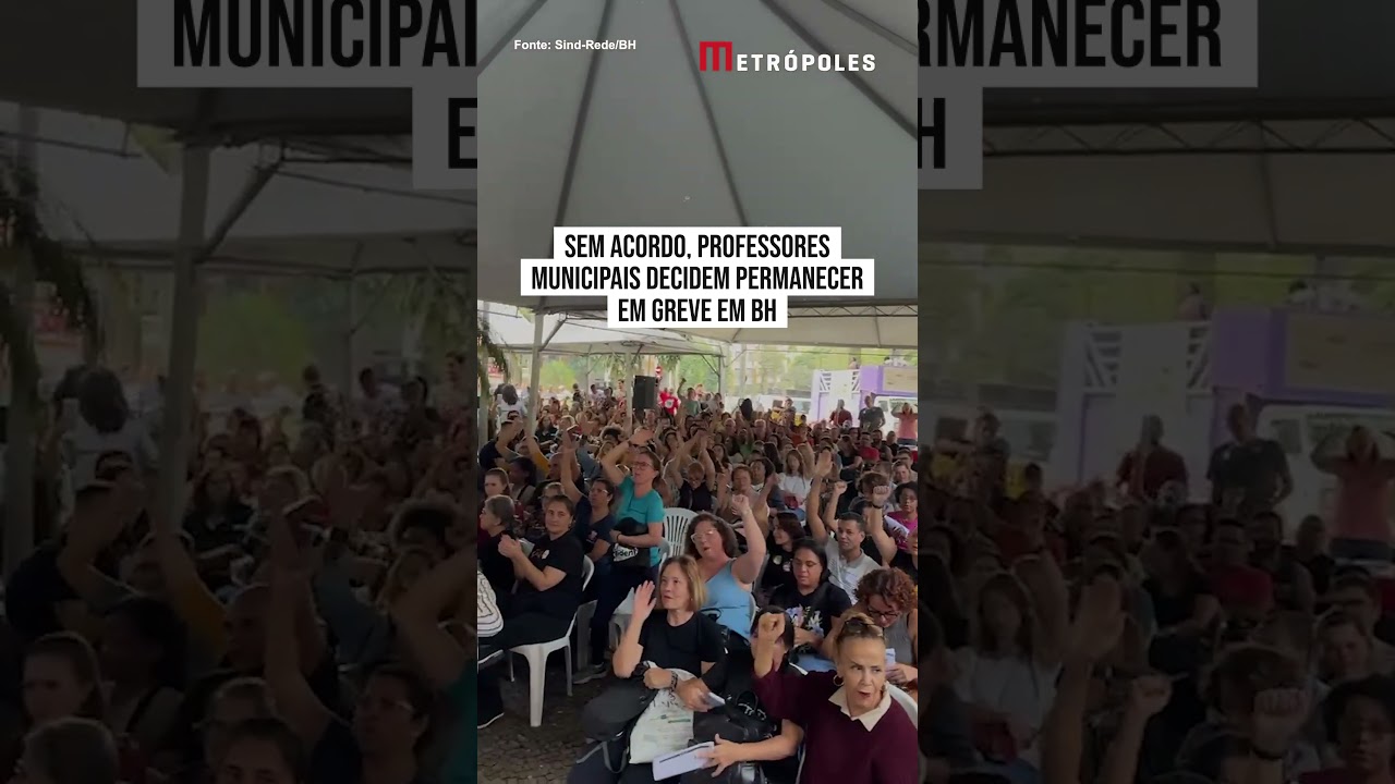 Sem acordo, professores municipais decidem permanecer em greve em BH