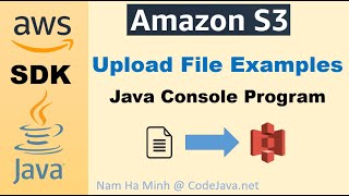 Upload File to S3 using AWS Java SDK  - Java Console Program