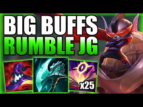 HOW TO PLAY RUMBLE JUNGLE & CARRY AFTER SOME BIG BUFFS! - Best Build/Runes Guide League of Legends