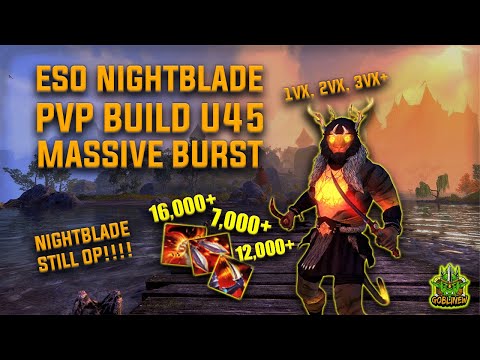 ESO META NIGHTBLADE PVP BUILD U45 l Massive Burst & Sustain l NIGHTBLADE IS STILL OP!!!