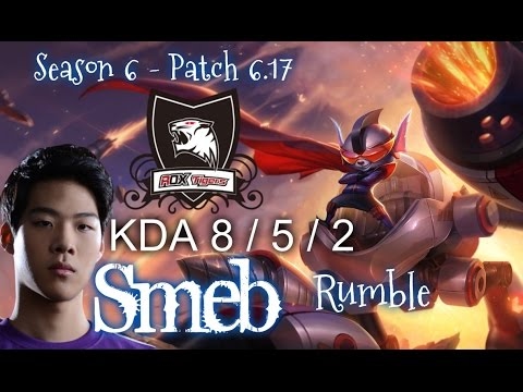 ROX Smeb RUMBLE vs GANGPLANK Top - Patch 6.17 KR Ranked | League of Legends