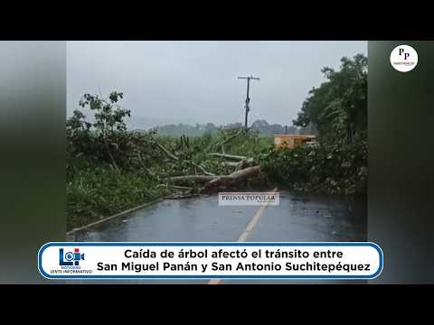 Lluvia del lunes último afectó ruta a San Miguel Panán