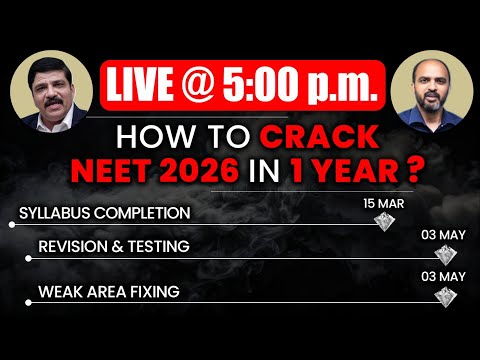 How to CRACK NEET 2026 in 1 Year? LIVE Guidance & AMA Session with Dr. Sharma & Kapil sir