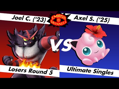 Smash@Grinnell #6 - Joel C. (Incineroar) Vs. Axel S. (Jigglypuff)
