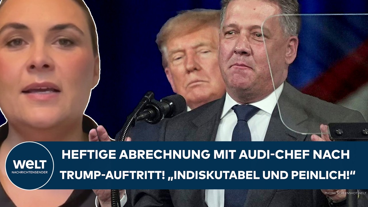 AUDI-CHEF UNTER BESCHUSS: "Indiskutabel und peinlich" - Krasse Kritik nach Auftritt mit Donald Trump