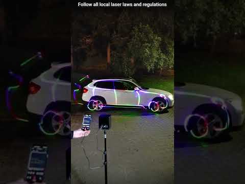 Draw your dream car with #LaserCube!