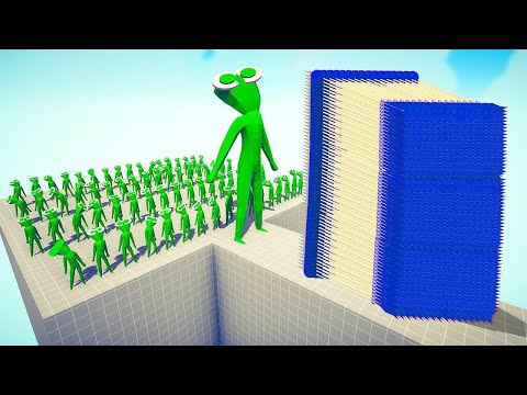 GREEN ALIENS ARMY vs DUO GODS - Totally Accurate Battle Simulator TABS