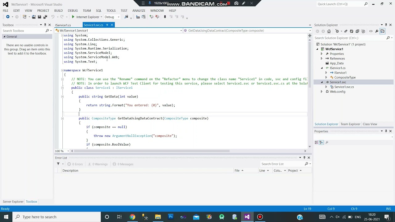 WCF Test Client using Asp net