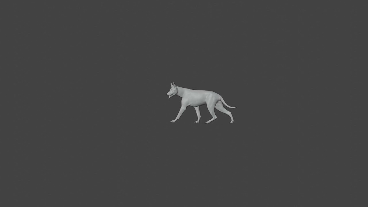 Realistic German Shepherd Rigged Animated 3D Model