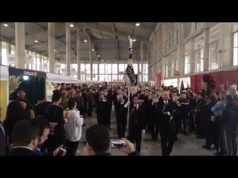 [HD] AM Pasión de Linares Pasacalles Christus Vincit y Entrando en Jerusalén