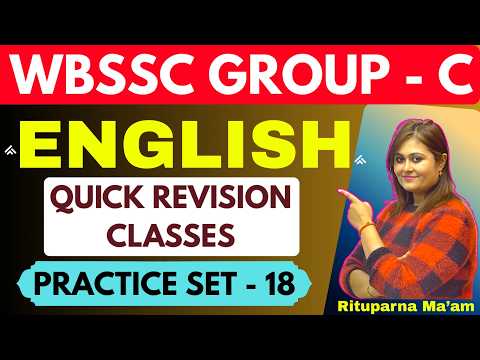 WBSSC Group C English Class 2026 | Last Minute Suggestion | Practice Set - 18