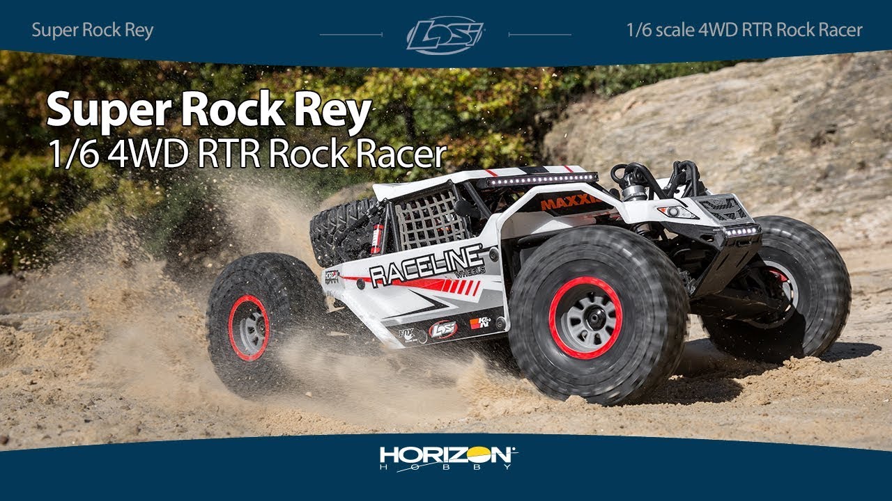 RC auto Losi Super Rock Rey V2 1:6 4WD RTR, sivé