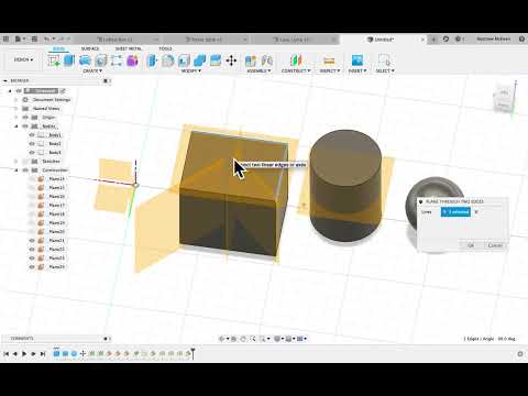 FUSION 360 CONSTRUCTION PLANES