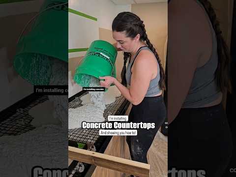 installing concrete countertops! #diy  #homerenovation #homedecor #womenwhobuild #doityourself