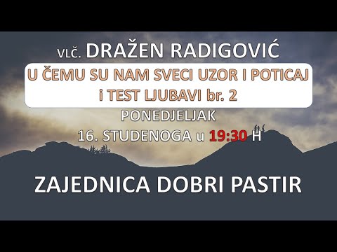 Vlč. Dražen Radigović - U čemu su nam sveci uzor i poticaj + Test ljubavi br. 2 - 16.11.2020. ZDP