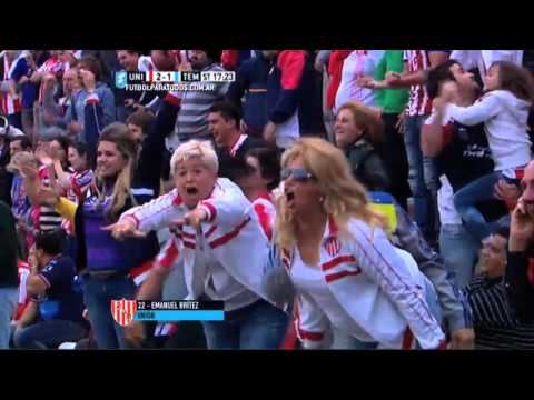 Gol de Brítez. Unión 2 - Temperley 1. Fecha 25. Primera División 2015. FPT.