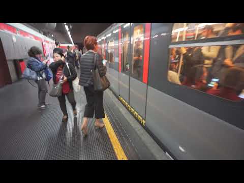 Italy, Milan, metro ride from SAN BABILA to PALESTRO
