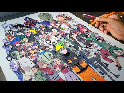 Speed drawing - Naruto (TODOS OS PERSONAGENS)