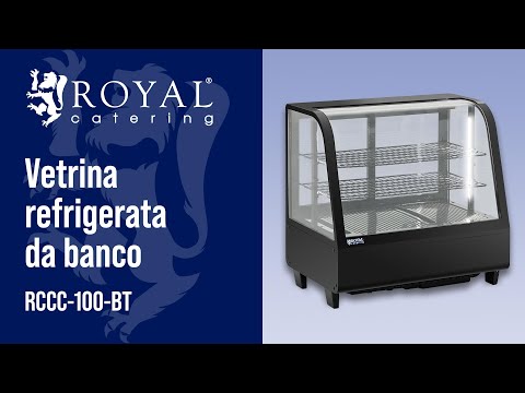 Video - Vetrina refrigerata da banco - 100 L - 3 livelli - nero