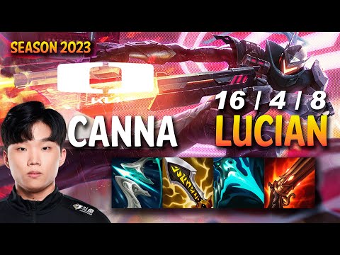 DK Canna LUCIAN Top vs CASSIOPEIA - KR Ranked