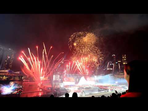 Singapore National Day Parade 2017 NE Show 2 Fireworks and Anthem
