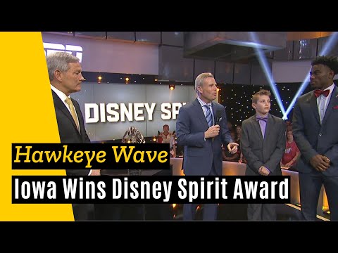 Iowa Accepts Disney Spirit Award for "The Wave"