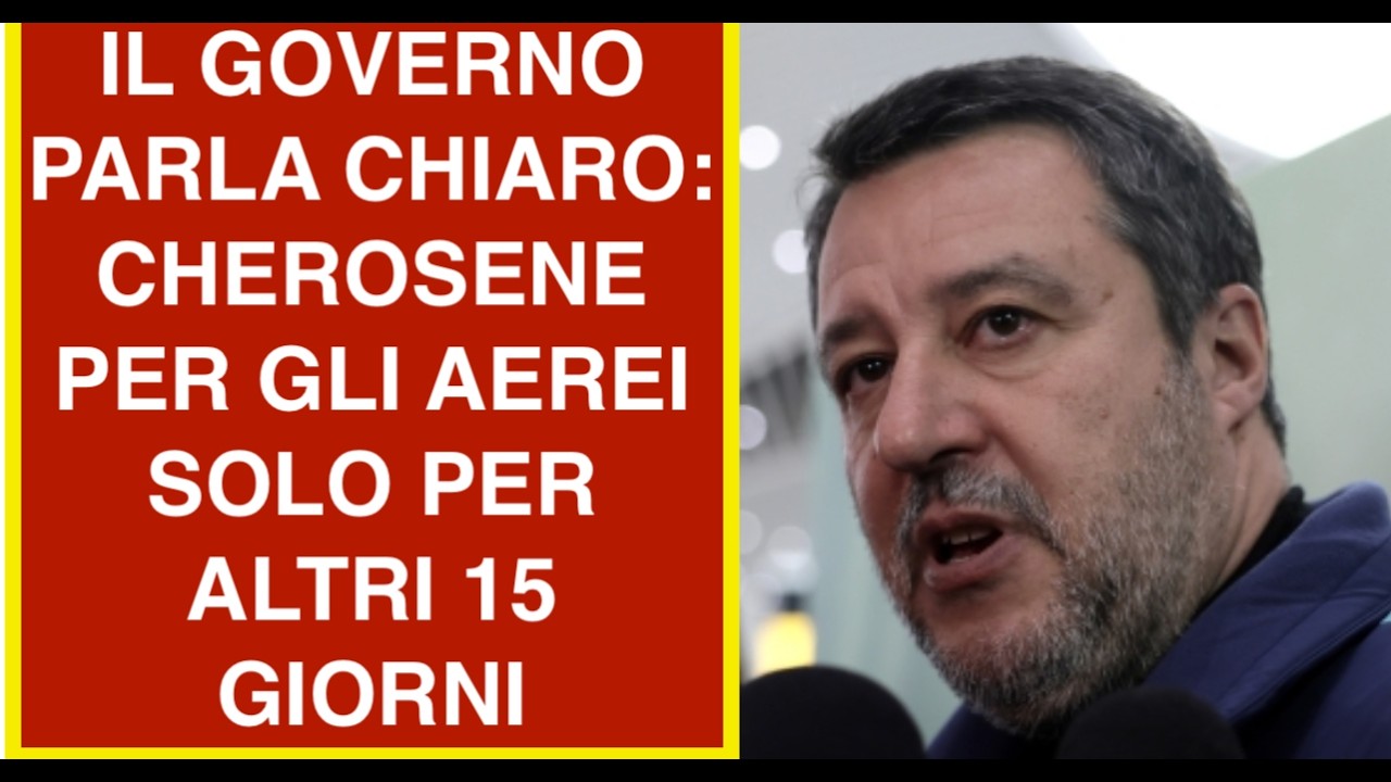 IL GOVERNO PARLA CHIARO: CHEROSENE PER GLI AEREI SOLO PER ALTRI 15 GIORNI