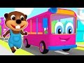 Pink Bus Wait For Me Learn Colors Children S Colours Song Busy Beavers Leaning Video For Kids