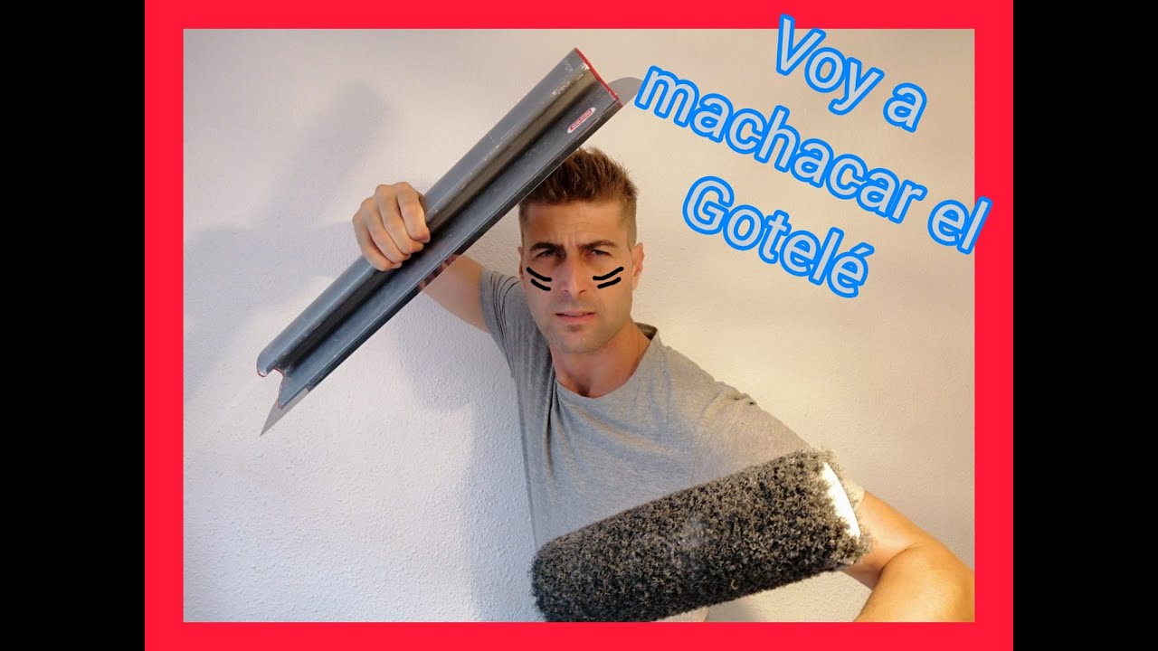 👉¡ FACIL Y RAPIDO ! COMO quitar el gotele con rodillo.