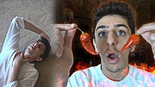 EATING THE WORLD&#39;S HOTTEST PEPPER!! *GHOST PEPPER* (GONE WRONG) | FaZe Rug