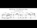 Bill Evans - For Heaven's Sake - Piano Transcription (Sheet Music in Description)