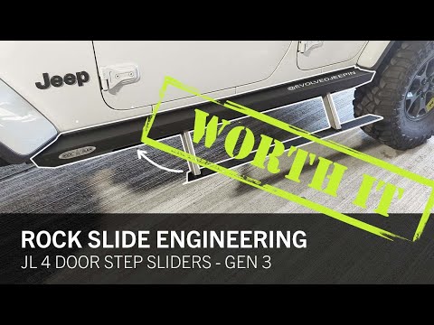WORTH EVERY PENNY! - Rock Slide Engineering JL 4 Door Step Sliders - Gen 3