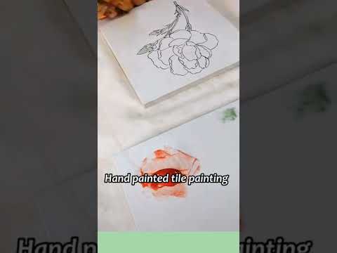 custom hand painted art tile.