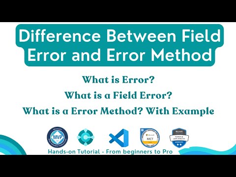 Difference Between Field Error And Error Method Field Error Method Error Al Programming