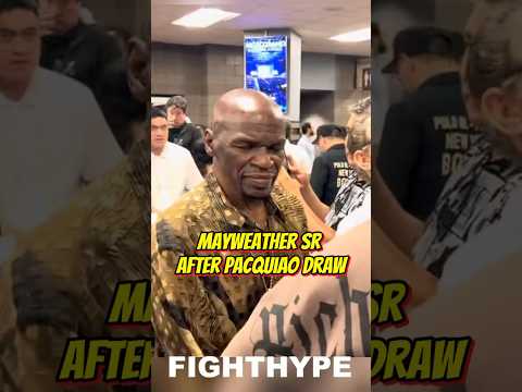 Floyd Mayweather Sr IMMEDIATELY AFTER Manny Pacquiao DRAW with Mario Barrios