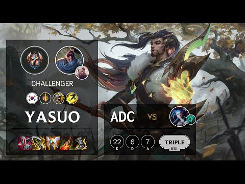 Yasuo ADC vs Jinx - KR Challenger Patch 11.24b