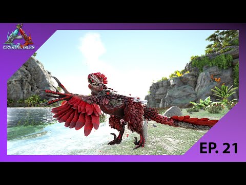TAMING CRYSTAL DEINONYCHUS! THESE THINGS ARE AMAZING IN A PACK! - Ark: Crystal Isles [EP 21]