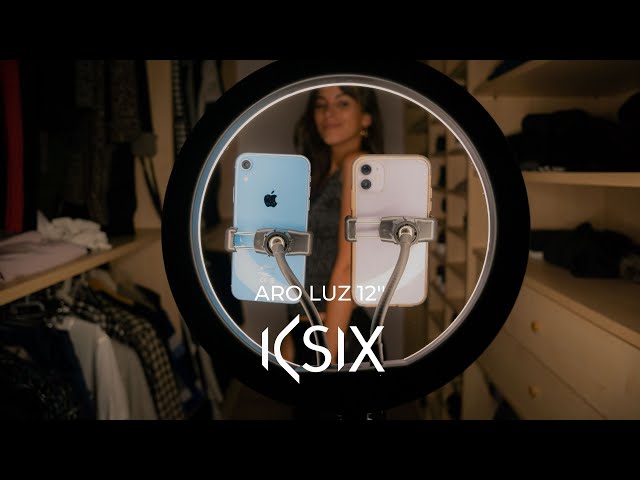 Ksix Kit Studio Live Luce anulare remota da 12" con treppiede da pavimento da 1,60 m + telecomando video