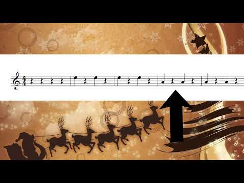 ARRIVANO LE RENNE - Brano Natalizio facile per violino con base e spartito solo corde vuote