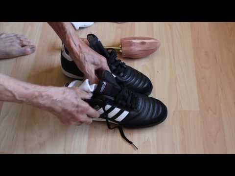 How to pre-stretch leather soccer shoes