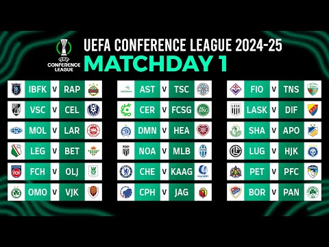 Matchday 1: Match Schedule | UEFA Conference League 2024/25.